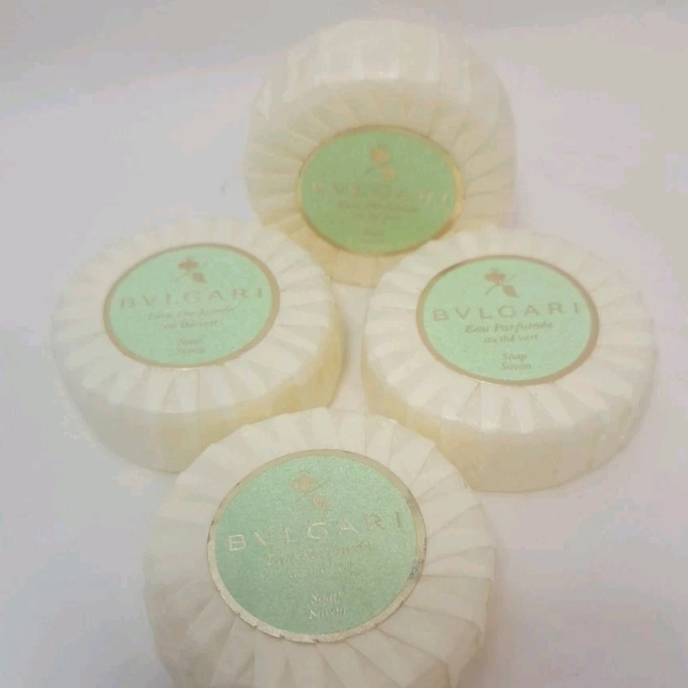 BVLGARI au thé Vert ( Green Tea ) Soap - 1.7oz / 50g Pack Of 4 NEW